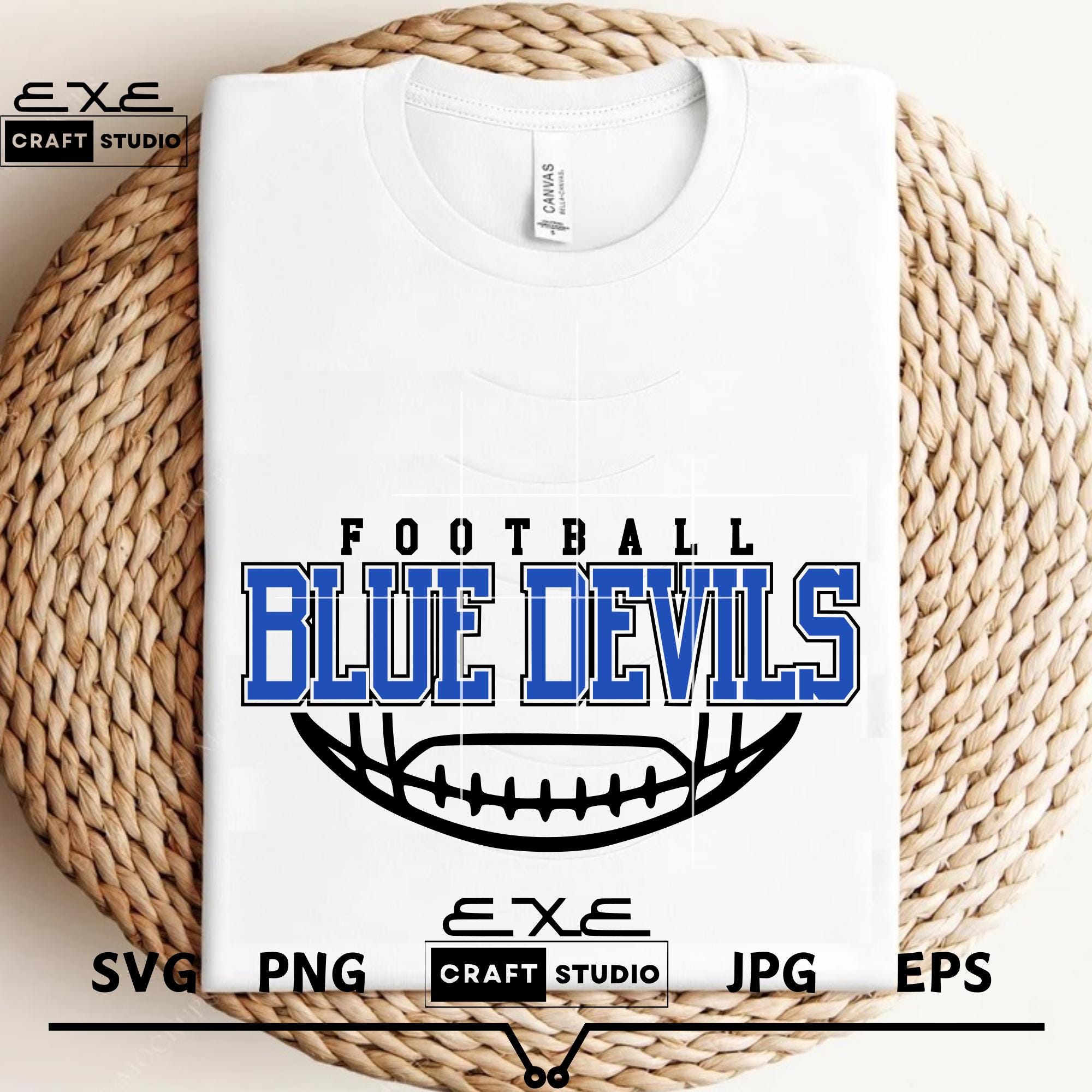 Blue Devils Football Svg, Blue Devils Svg, Football Svg, Blue Devils ...