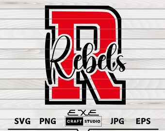 Rebels svg, Rebel, Rebels, svg, png, R, Sublimation, Clipart, Cricut svg, eps, Digital Download, SVG for Shirts, SVG for Cricut, Sport svg