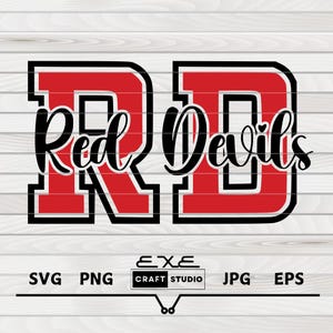 Red Devils svg, Red Devils Maskottchen svg, Red Devils Cheer svg, Red Devils Shirt svg, Red Devils Sport svg, Red Devils Mom svg, Red Devils Liebe
