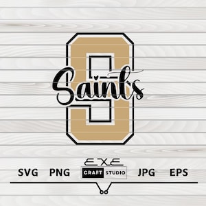 Saints svg, Saints Mascot Svg, Saints Cheer svg, Saints Shirt svg, Saints Sport svg, Saints Mom svg, Saints Love svg, Saints Svg png