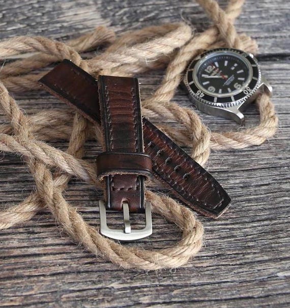 Chromexcel Leather Watch Strap Horween Natural Chromexcel Natural