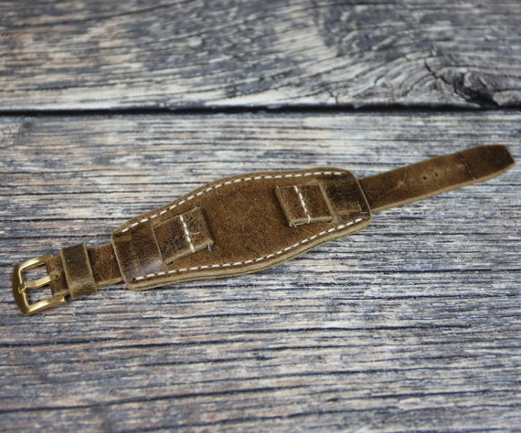 Steampunk Automatik Uhr: Handgefertigtes Manschetten-Lederband in