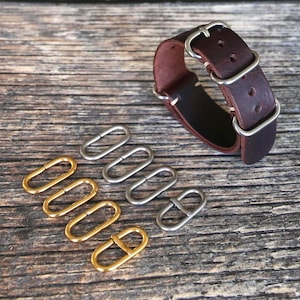 Uhrenarmband Oval Rechteck Ring Slider Loop, Craft Hardware - 24 mm