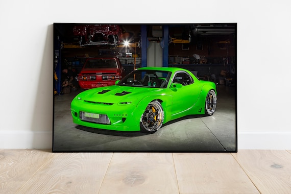 Mazda FD RX7 Rocket Bunny Poster Print - JDM / Japanese / 2000s