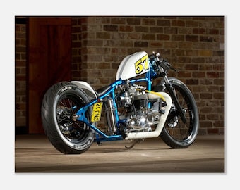 Custom Triumph Bobber Motorcycle Poster Print | 3 Sizes Available