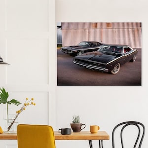 Plymouth Barracuda and Chrysler Charger Poster Print | 3 Sizes Available