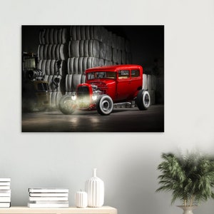 1928 Hotrod Ford Sedan Poster Print - Hot Rod / Classic Car / Custom