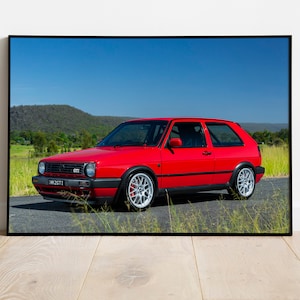 Póster impreso del Volkswagen VW Golf GTI (3 tamaños disponibles)