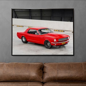 1965 Ford Mustang Coupe Poster Print | 3 Sizes Available