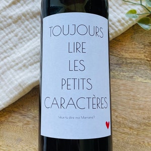 Etiquette bouteille de vin, annonce grossesse, annonce naissance, future marraine, demande marraine,annonce marraine,étiquette personnalisée