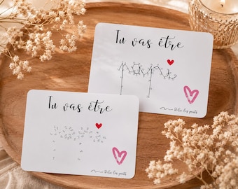 Carte à relier, annonce grossesse, cadeau papi, cadeau grands parents, annonce originale, annonce grossesse originale