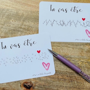 Carte à relier, annonce grossesse, cadeau mamie, cadeau grands parents, annonce originale, annonce grossesse originale