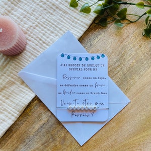 Carte annonce grossesse Parrain, annonce originale, annonce grossesse originale, carte anniversaire, Veux tu être mon Parrain ?