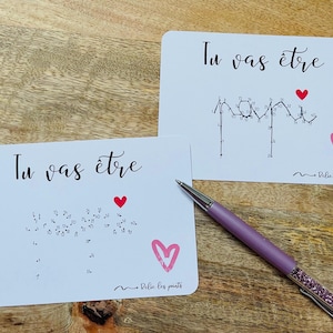 Carte à relier, annonce grossesse, cadeau papi, cadeau grands parents, annonce originale, annonce grossesse originale