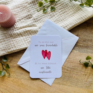 Carte annonce grossesse Tata, annonce grossesse originale, carte anniversaire