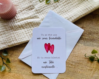 Carte annonce grossesse Tata, annonce grossesse originale, carte anniversaire