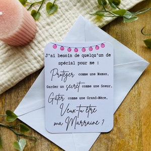 Carte annonce grossesse Marraine, annonce originale, annonce grosses originale, carte anniversaire