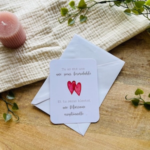 Carte annonce grossesse Marraine, annonce originale, annonce grosses originale, carte anniversaire