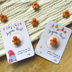 Cadeau de Noël Maîtresse, nounou, atsem, cadeau personnalisé fin d’année, magnet bonhomme pain d’épice, cadeau original fin d’année