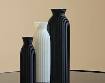 Jarrón moderno impreso en 3D: elegante decoración minimalista para el hogar
