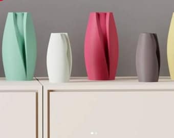 Jarrón moderno impreso en 3D: decoración minimalista geométrica para el hogar