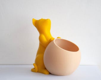 3D Printed Cat Planter – Succulent Pot, Cat Lover Gift