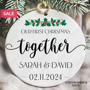 First Christmas Together Ornament  Couples Ornament  Personalized First Christmas Together New Couple Gift First Couples Christmas Together