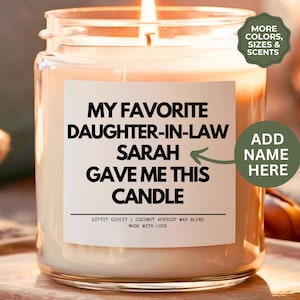 Mother In Law Gift Funny Candle Custom Candle For Mother In Law Wedding Gift Birthday Gift For Mil Gift From Daughter In Law Gift