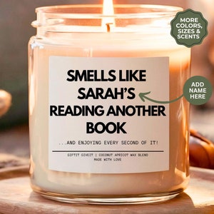 Personalized Reader Gift Funny Candle Birthday Gifts for Her Book Lover Bookstore Library Custom Gift for Friend Avid Reader Bookworm Gift