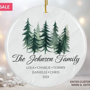 Family Christmas Ornament Custom Family Keepsake Personalized Family Ornament Family Of One Two Three Christmas Ornament Keepsake