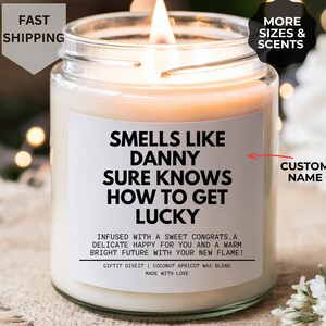 Personalized Engagement Gift, Bridal Shower Gift, Wedding Gift, funny engagement gift Candle, Custom Engagement Gift, engaged friend gift