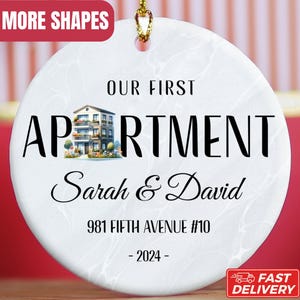 Our First Apartment Ornament Personalized - First Apartment Christmas Ornament - New House Ornament - Housewarming Gift Keepsake 2025