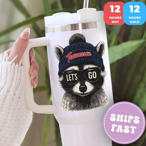 Tennessee Football Tumbler 40oz, Vintage Sports Drinkware, Retro Game Day Cup, Unisex Travel Mug, Trendy Tennessee Football Fan Gift