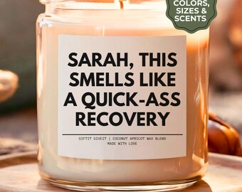 Injury Recovery Gift Funny Candle Get Well Soon Basket for Woman Hysterectomy Cancer Surgery Grief Sick Care Package Addiction Kit Gifts