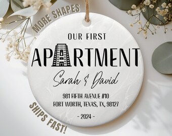 Our First Apartment Ornament Personalized - First Apartment Christmas Ornament - New House Ornament - Housewarming Gift New Home 2025
