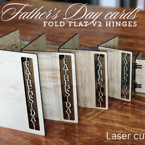 VATERS DAY CARD Faltbare Geschenkkarten Bundle - V2 Falten flaches Design, Geschenk für Papa svg glowforge Vatertag 5x Größen enthalten Laser Cut File