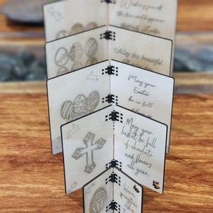 OSTER-Klappkarten-Bundle – flaches Design, Ostergeschenk, SVG Glowforge, Oster-Geschenkanhänger, Geschenkkarte, Laser-Cut-Datei