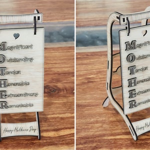 MOTHERS DAY DISPLAY Swing Gift display mother Design 01  Laser Cut File - Happy Mothers Day - Glowforge, svg Moms Day Gift vector file