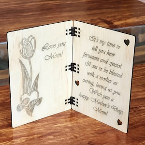 MOTHERS DAY CARD Folding Gift Card Bundle - Folding Flat Design, Gift