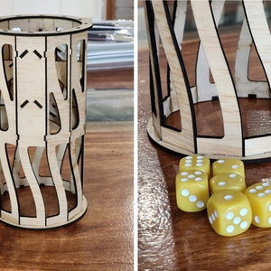 ULTIMATE DICE TOWER V2, risultati visibili da tutti i lati, gioco veloce Dungeons & Dragons Farkle 5000 Glowforge SVG File vettoriale di taglio laser