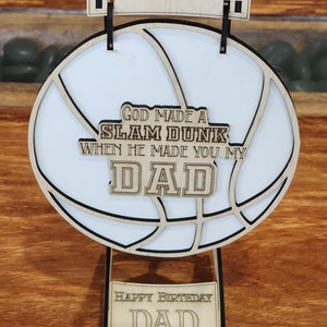"Happy Birthday DAD BASKETBALL ""Happy Birthday"" Swing-Geschenk-Datei." - dunk 3 point svg, NBA, bester Vater aller Zeiten, Glowforge, svg Vektordatei