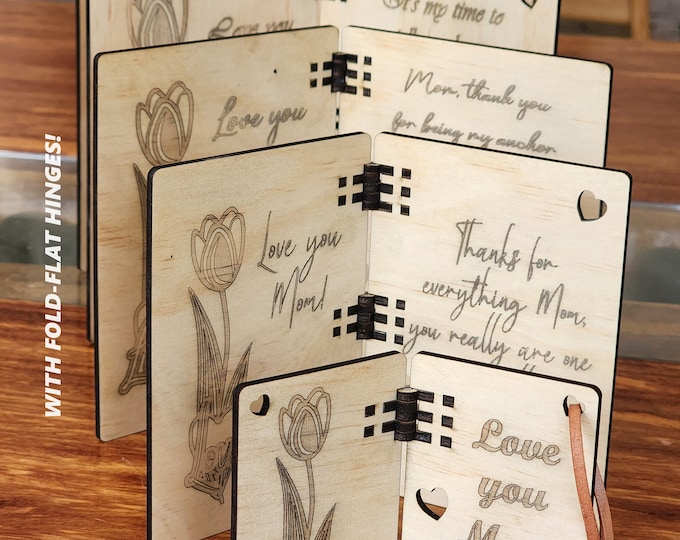 MOTHERS DAY CARD Folding Gift Card Bundle - Folding Flat Design, Gift