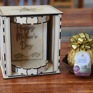 Scatola regalo per la festa della mamma, design rotante, piccola scatola regalo - Design rotante! File tagliati al laser