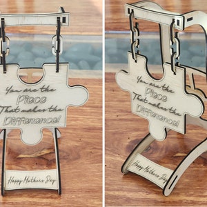MOTHERS DAY DISPLAY Swing Gift with hanging chains! Laser Cut File - Happy Mothers Day - Glowforge, svg Moms Day Gift vector file