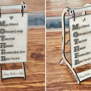 MOTHERS DAY DISPLAY Swing Gift display mother Design 02  Laser Cut File - Happy Mothers Day - Glowforge, svg Moms Day Gift vector file