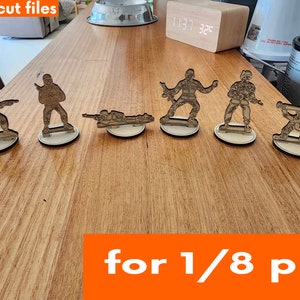 Laser Cut File - Army Men / Toy Soldiers (for 1/8" ply) SVG, DXF, Lightburn