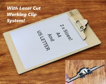Pliki do schowka wycinane laserowo – format A4 i US Letter z działającym klipsem (svg, dxf, ai)