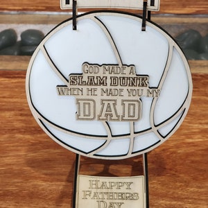 VATERS DAY BASKETBALL Aufsteller Swing-Geschenk-Datei! - Slam Dunk svg, 3 Punkt Nba, Happy Fathers Day bester Vater je Glowforge, svg Vektordatei