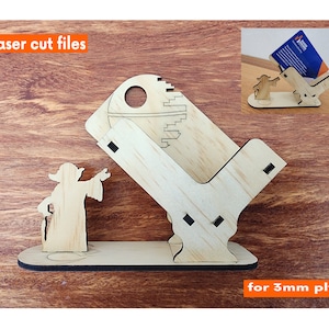 Visitenkartenhalter Laser Cut SVG-Dateien, Vektordateien für das Laserschneiden STAR WARS Themen