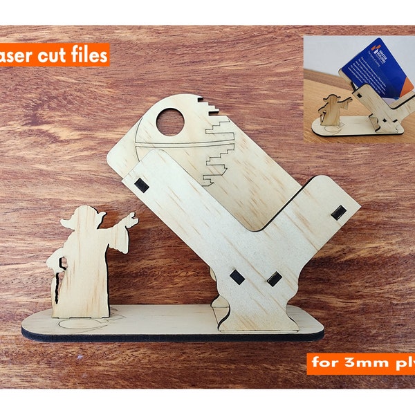 Business Card Holder Laser Cut Svg Files, Vector Files For Laser Cutting STAR WARS themed